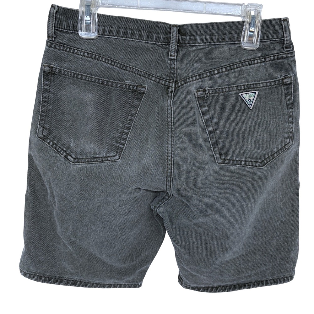 Vintage 80s 90s‎ Guess Denim Jean Shorts Size 32 Mens Faded Army Green USA Made